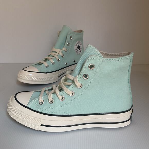 Converse All Star High Top Chuck Taylor Sneakers Mint Green  7.5 Women 5.5 Men - Picture 1 of 10